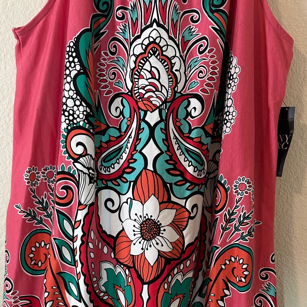 New York & Company Pink Paisley Print Dress – XL Petite – NWT - Picture 4 of 10